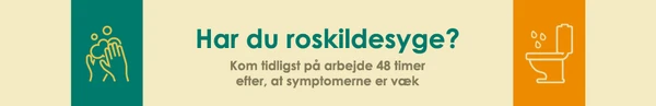 Har du roskildesyge? Kom tidligst på arbejde 48 timer efter, at symptomerne er væk.