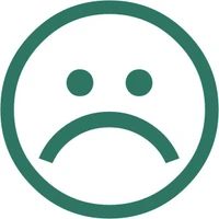 Kontrolsmiley med sur mund