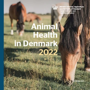Forsiden af publikationen Animal Health in Denmark 2022