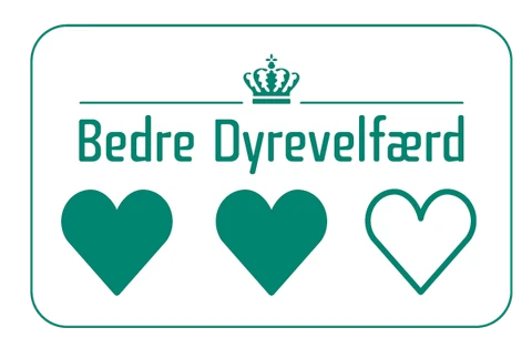 Produktlogo Bedre Dyrevelfærd 2 hjerter