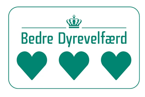 Produktlogo Bedre Dyrevelfærd 3 hjerter