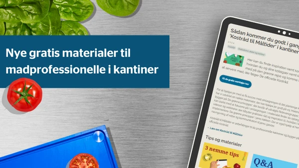 Nye gratis materialer til madprofessionelle i kantiner