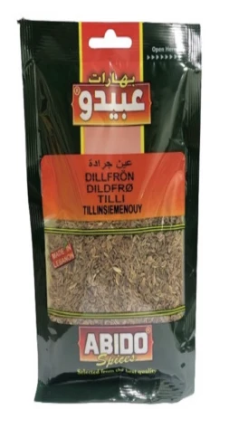 Billede af det tilbagekaldte produkt: Abido, tørret dildfrø.