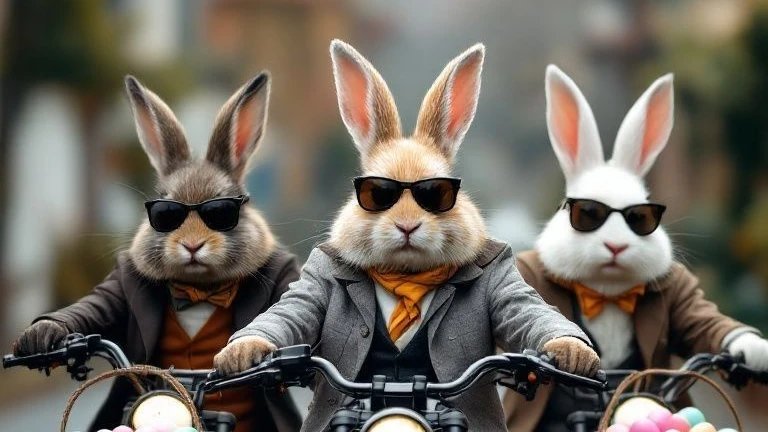 Kaniner på motorcykler