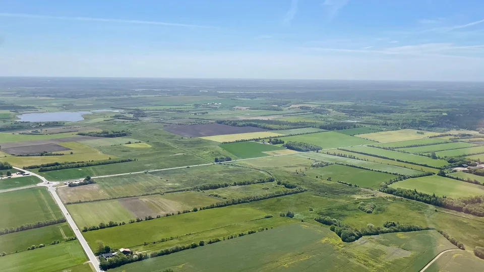 Luftfoto af landskab Skive Kommune