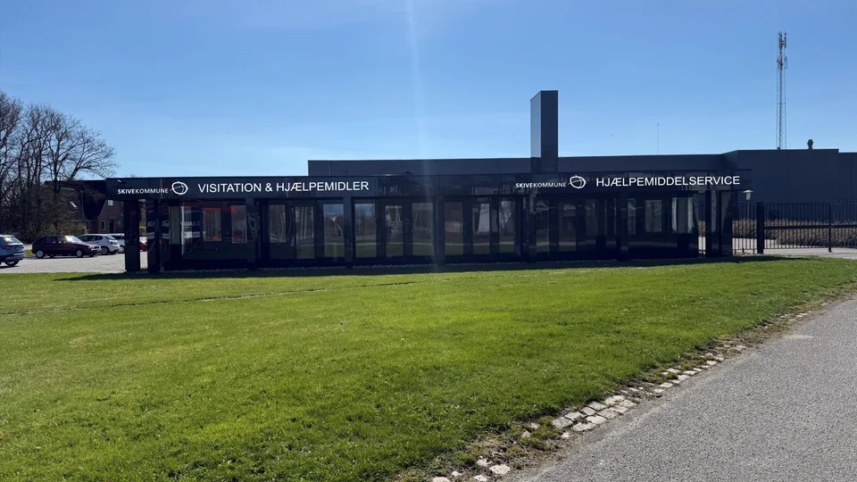 De nye lokaler til Visitation & Hjælpemidler samt Hjælpemiddelservice på Bilstrupvej i Skive.
