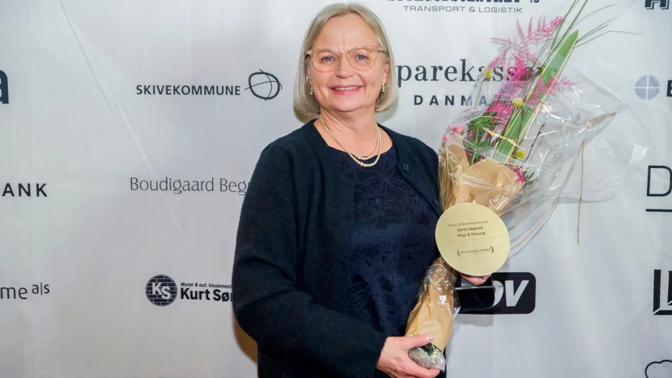 Dorte Søgaard modtog prisen for årets virksomhedsmentor 2025. Foto: Skive Business Awards