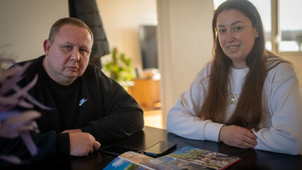 Serhii og Lillia Kuibida bor nu på Holstebrovej i Skive med flot udsigt over Ådalen. Foto: Thomas Køser