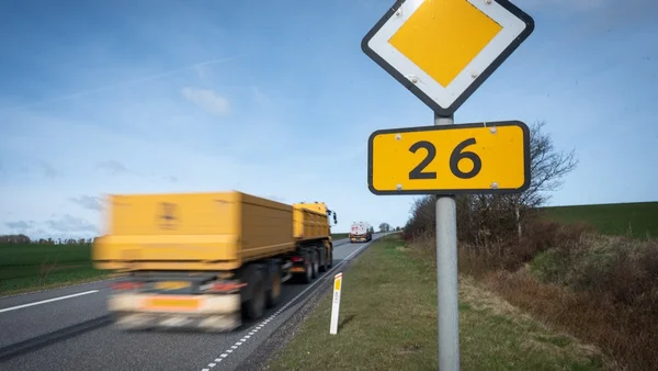 Trafik på Rute 26. Foto: Skive Kommune, Thomas Køser