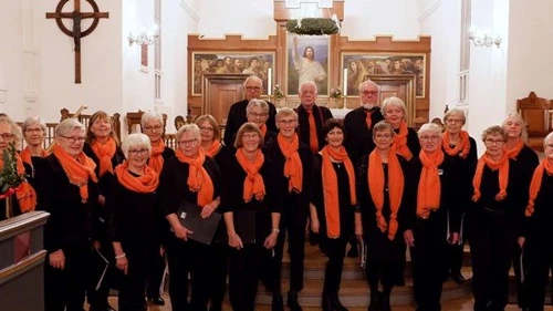 Salling Koret til korcert i kirke. Foto: Sallingkoret