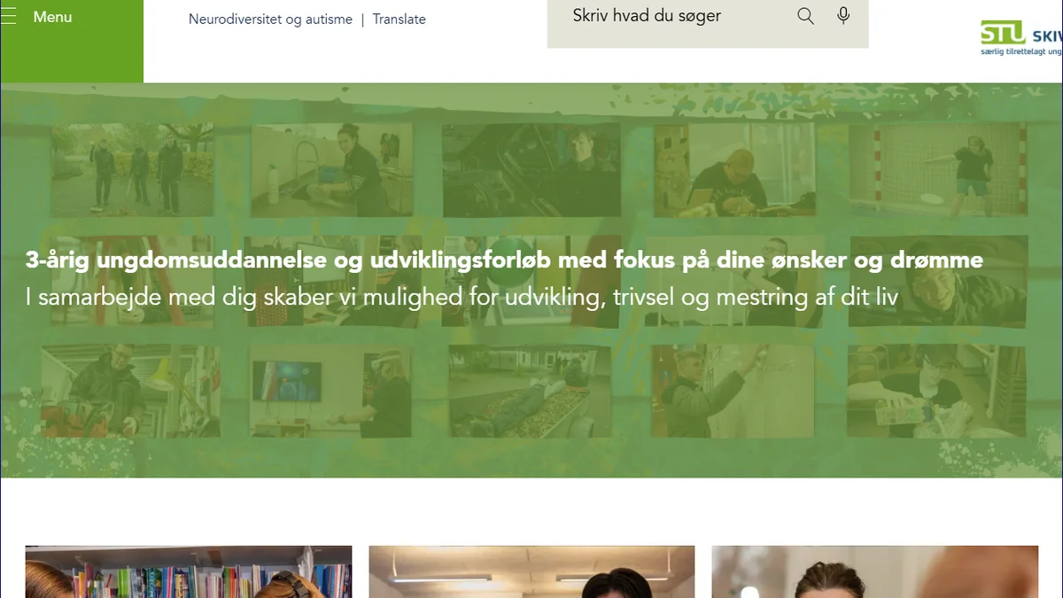 Forsiden på STUskivefjord.skive.dk