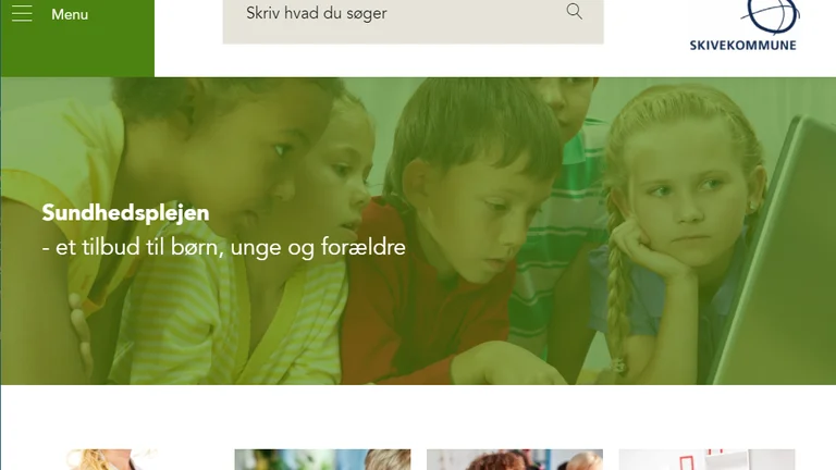 Forsiden på Sundhedsplejen.skive.dk 