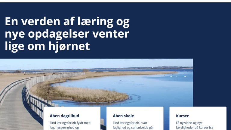 Læringsambassadens forside.