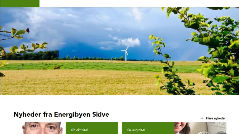 Energibyen Skive hjemmesides forside