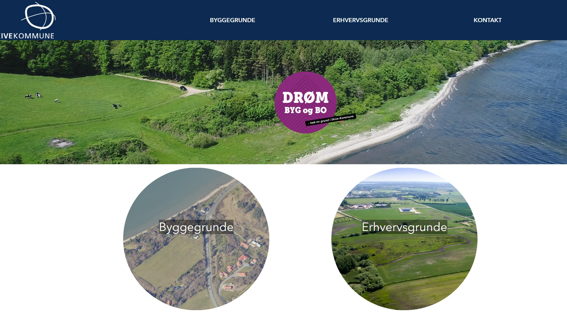 Forsiden for grundsalg.skive.dk 