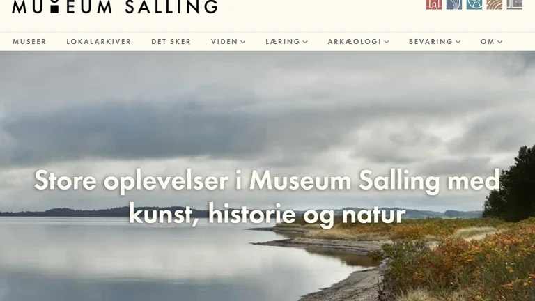 Forside på Museum Sallings hjemmeside