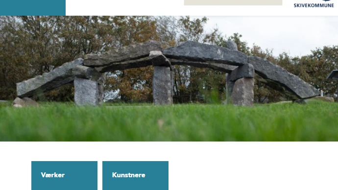 Forside på Skulpturguidens hjemmeside