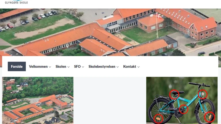 Forside på Brårup Skoles hjemmeside