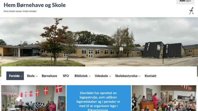 Forside på Brårup Skoles hjemmeside