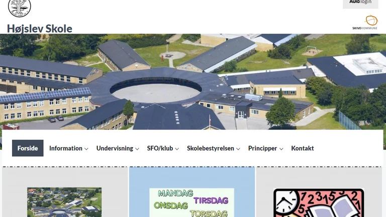 Forside på Brårup Skoles hjemmeside