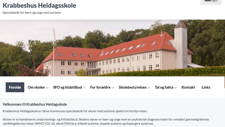 Forside på Brårup Skoles hjemmeside