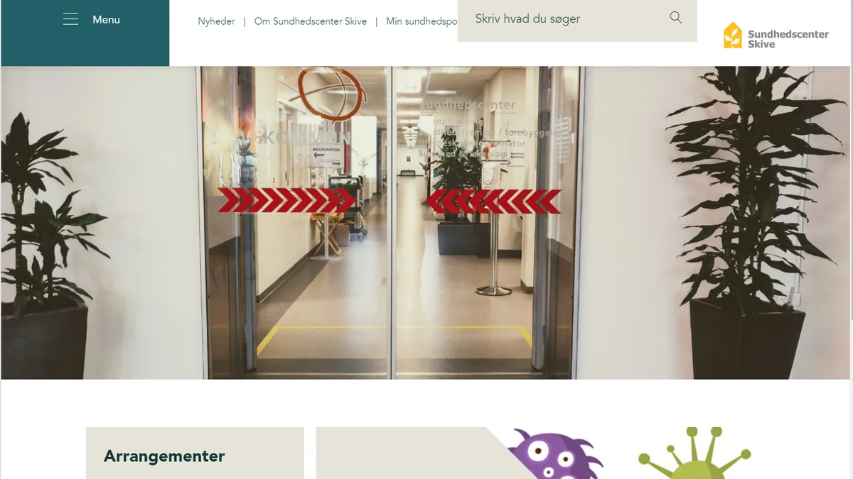 sundhedscenter skive hjemmesides forside