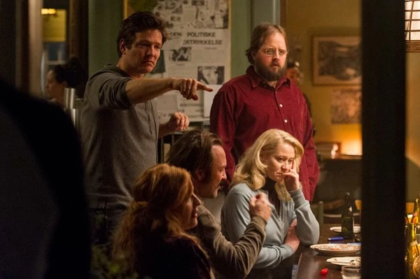 Gruppe af mennesker på filmoptagelse