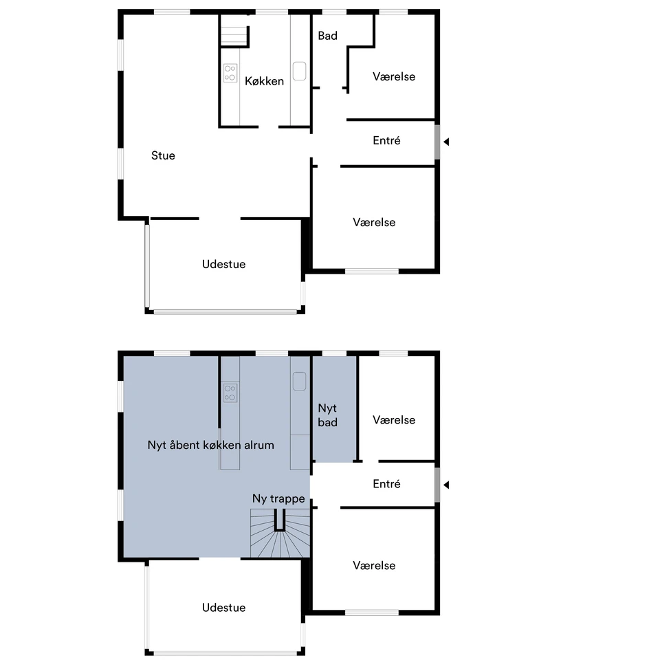 plantegning renovering af statslånshus