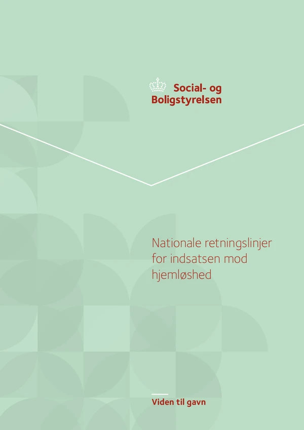 Forsiden på de Nationale Retningslinjer for indsatsen imod hjemløshed