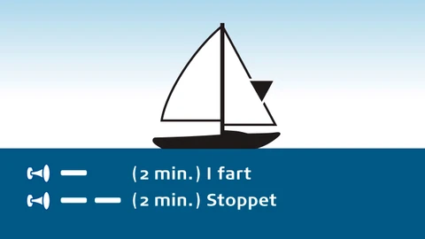 I fart: En lang (2 minutter) Stoppet: To lange (2 minutter)