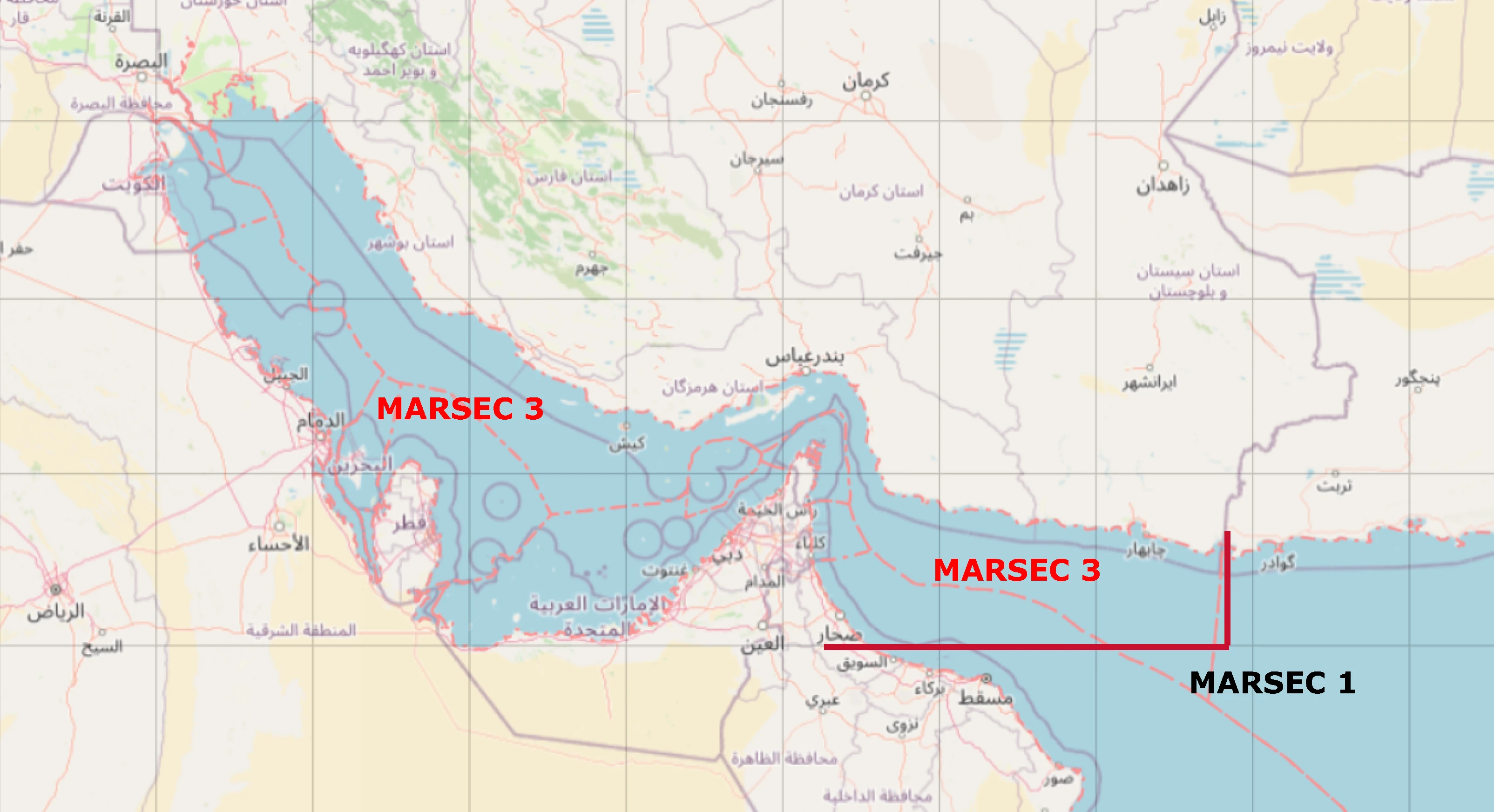 The Persian Gulf, Strait of Hormuz and NW part of the Gulf of Oman | dma.dk