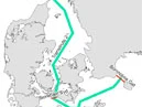 Kort over Transitruten Storebælt er passager fra Bornholms Gat over Storebælt til Skagen og omvendt. 