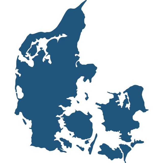 Kort af Danmark