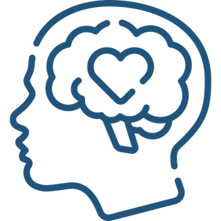 Grafisk symbol for mental sund hjerne
