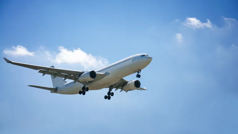 Picture of a airplane from below