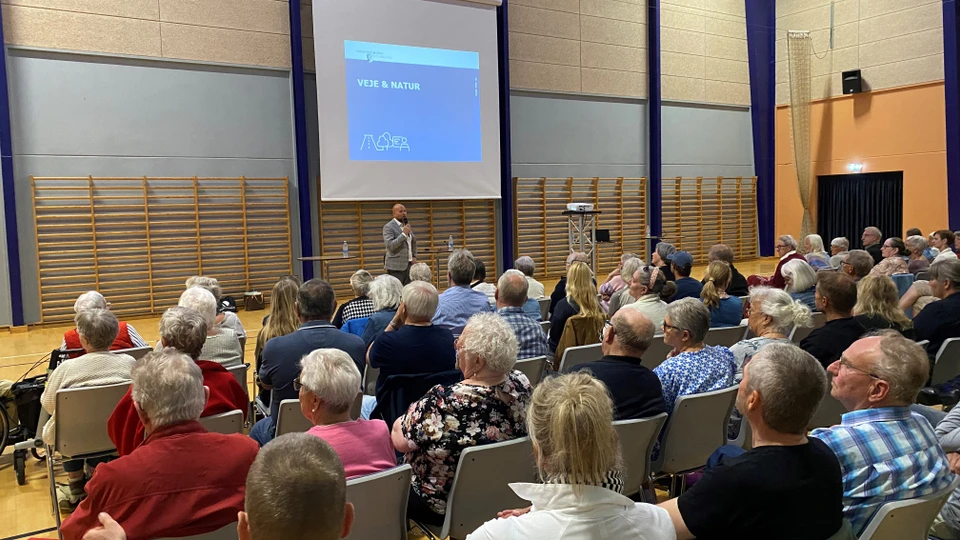 Billede fra KB og borgermøde i Møns Hallerne 19. maj 2024