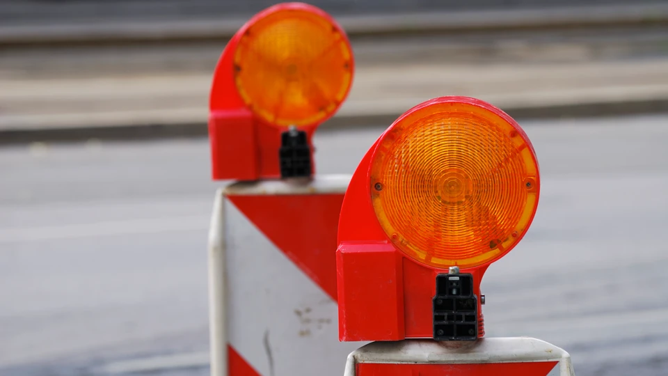 Vejspærring med orange blink