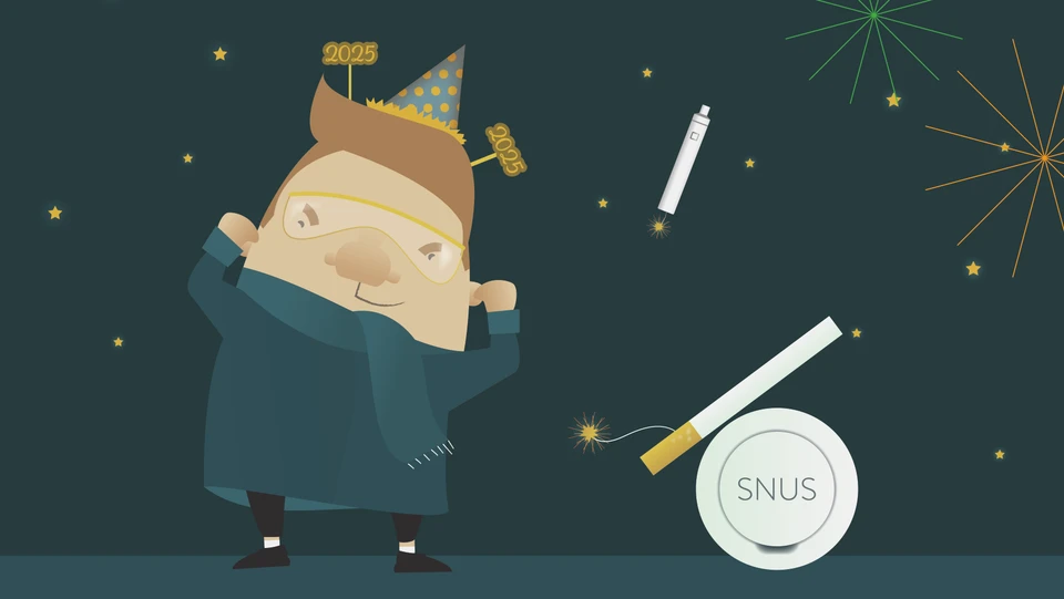 Grafik at mand og cigaretter