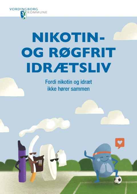 Plakat med teksten Nikotin- og røgfrit idrætsliv