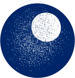 Grafisk illustration af Måne under Dark Sky på Møn og Nyord