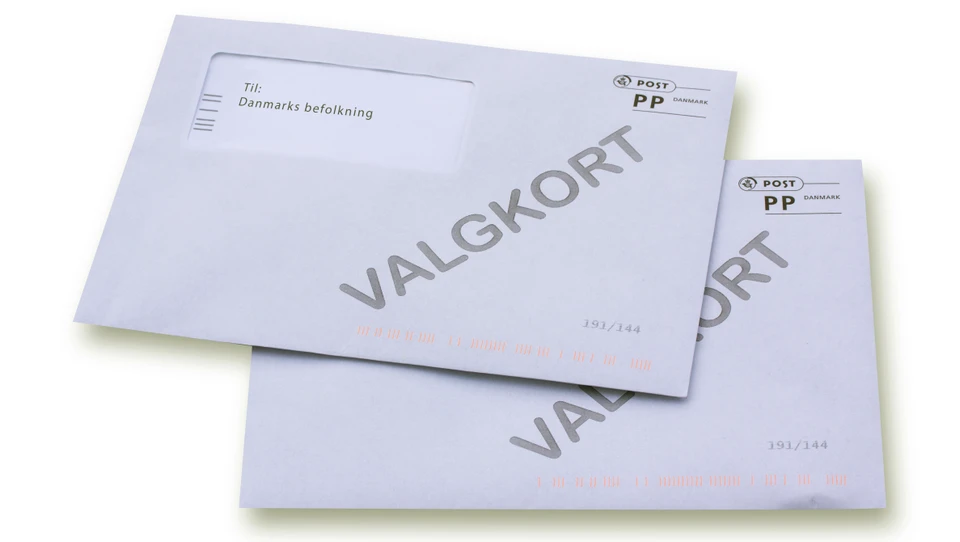 Billede af to breve med valgkort