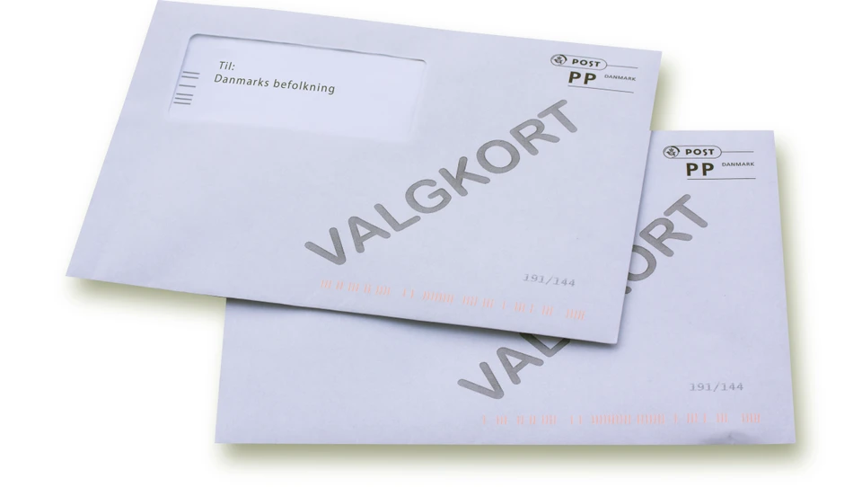 Billede af to breve med valgkort