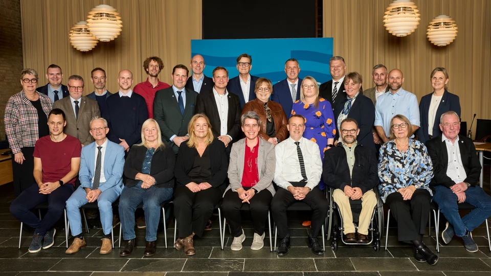 Fællesbillede af kommunalbestyrelsen 2026-2029 