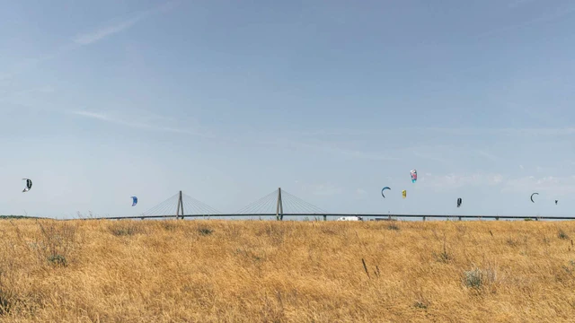 Kitesurfere ved Farø
