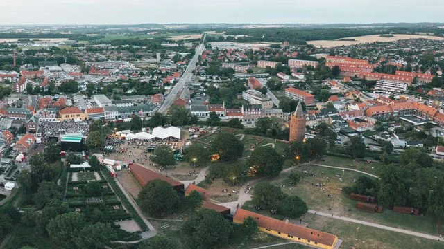 Luftfoto af Vordingborg Festuge