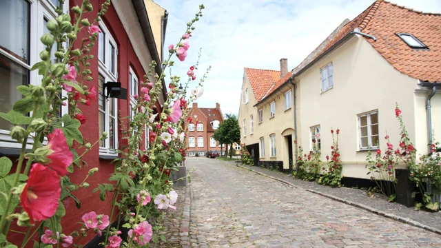 Brostensbelagte stræder i Præstø